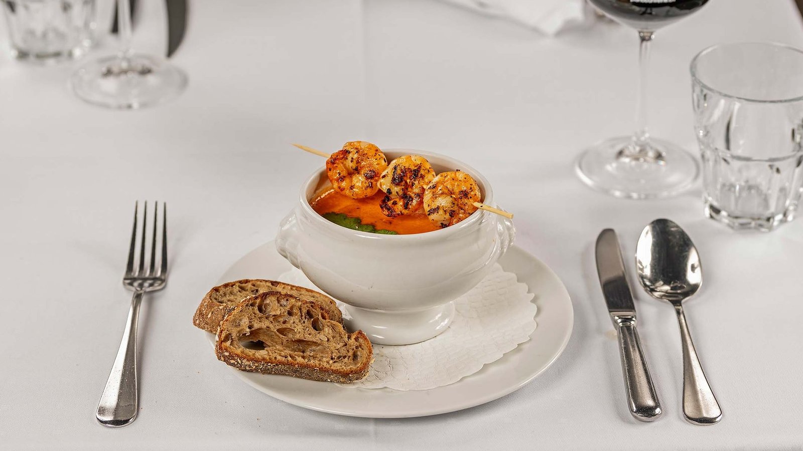 Pianobar Frauenfeld Essen Currysuppe mit Crevetten 